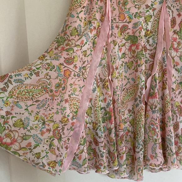 No Boundaries Paisley Festival Coquette Cottagecore Maxi Slip Skirt Size MD - Picture 4 of 12